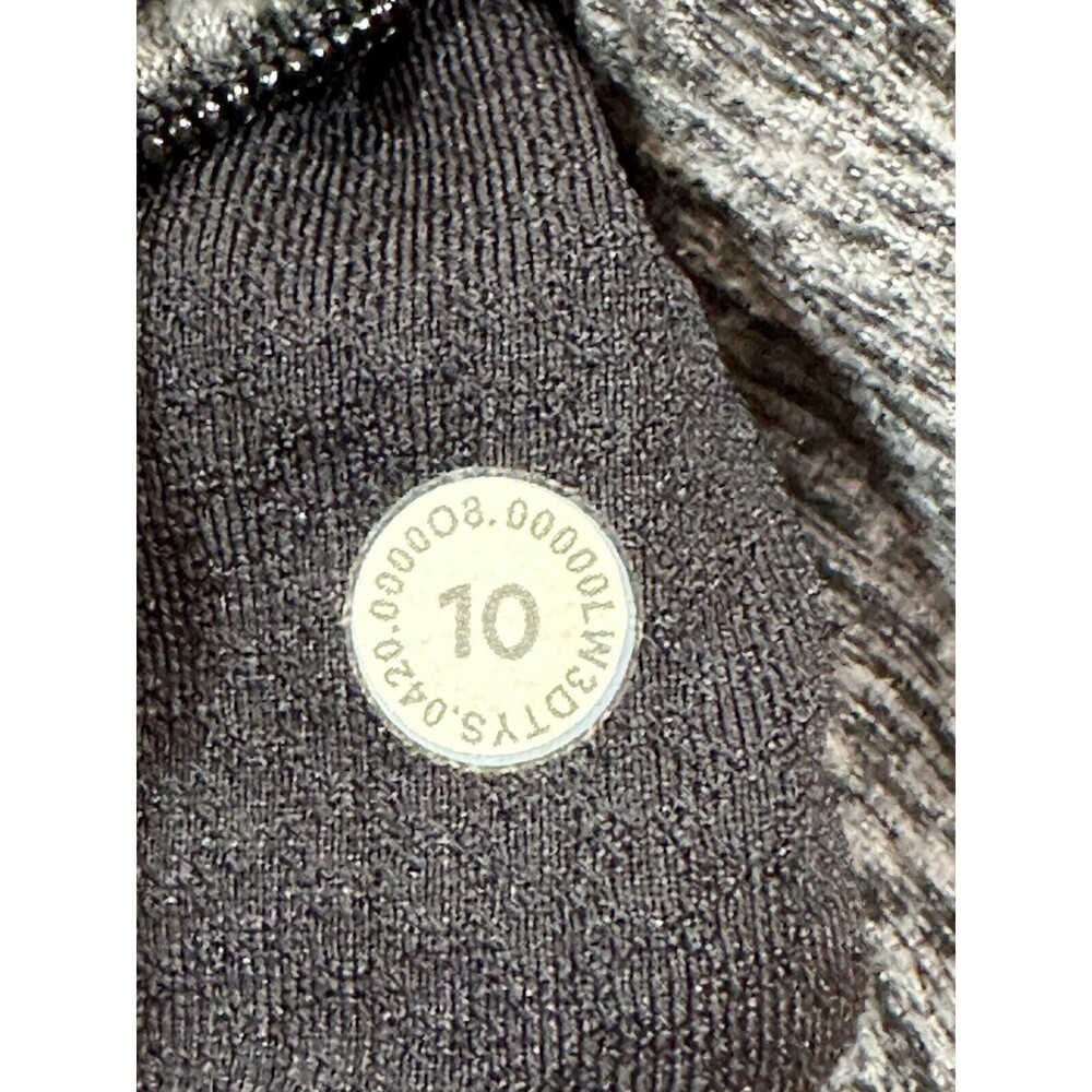 Lululemon Ready to Rulu Fleece Pullover Heathered Black Funnel Neck Size 10 - Picture 9 of 10